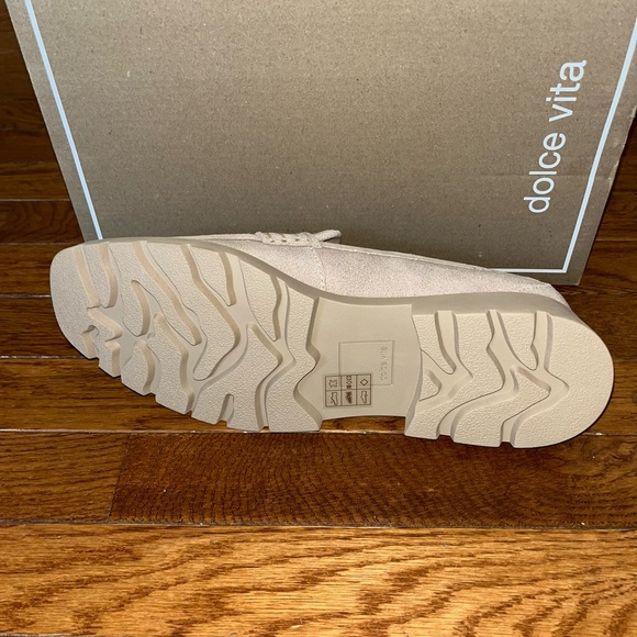 Dolce Vita Elias Loafer Tan Dune Suede Women’s Size 11 Penny Slot Lug Sole - Picture 14 of 16